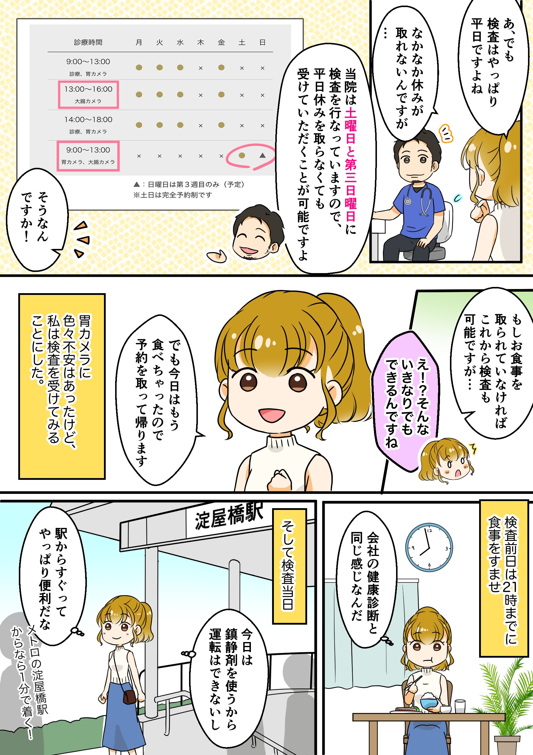 漫画でわかる　胃カメラ検査4